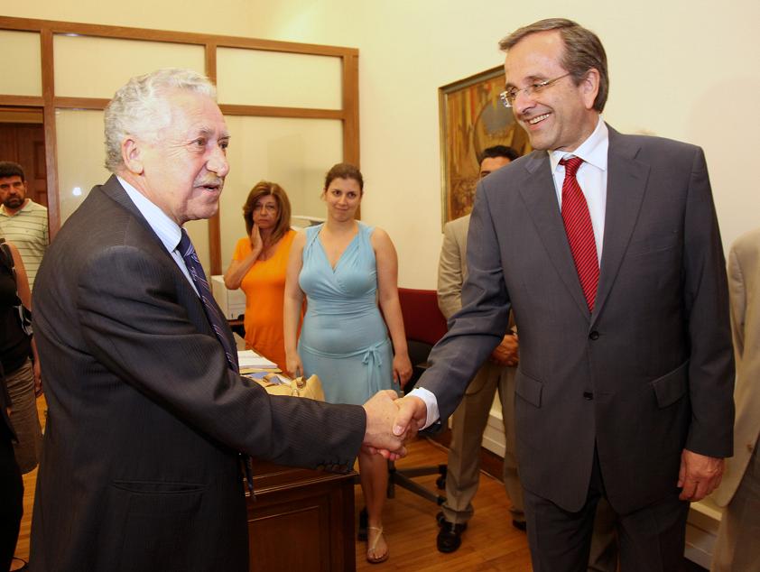 Ευχές του Σαμαρά στον Κουβέλη