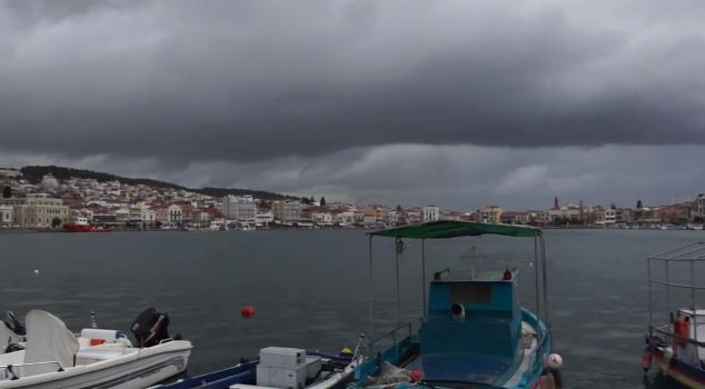 ΒΙΝΤΕΟ-Κακοκαιρία στη Μυτιλήνη