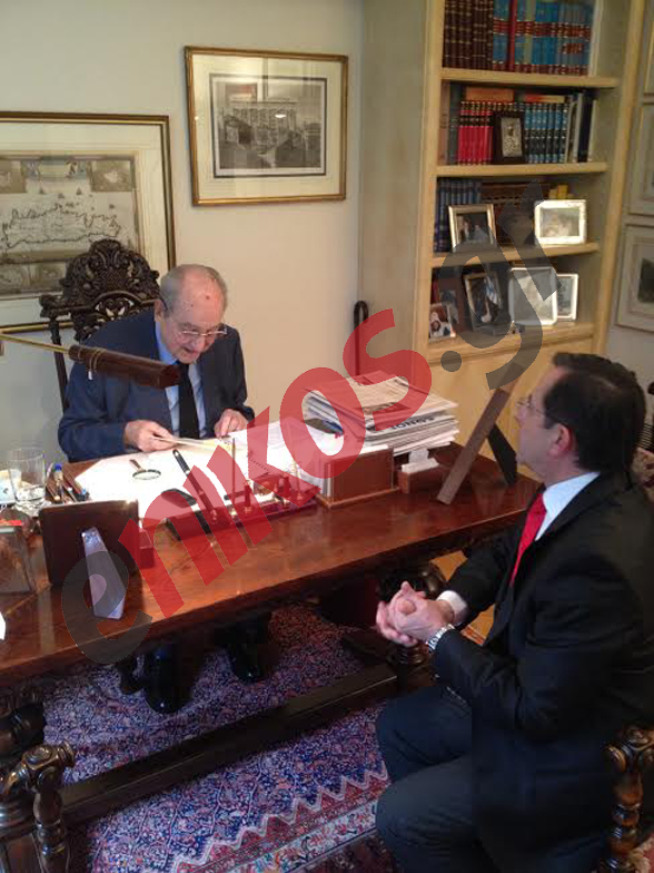 ΦΩΤΟ-Ο Νικολόπουλος στο γραφείο του Κωνσταντίνου Μητσοτάκη