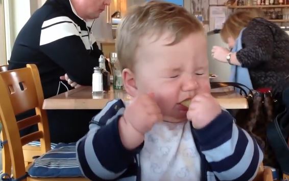 ΒΙΝΤΕΟ-Μωρά δοκιμάζουν λεμόνια