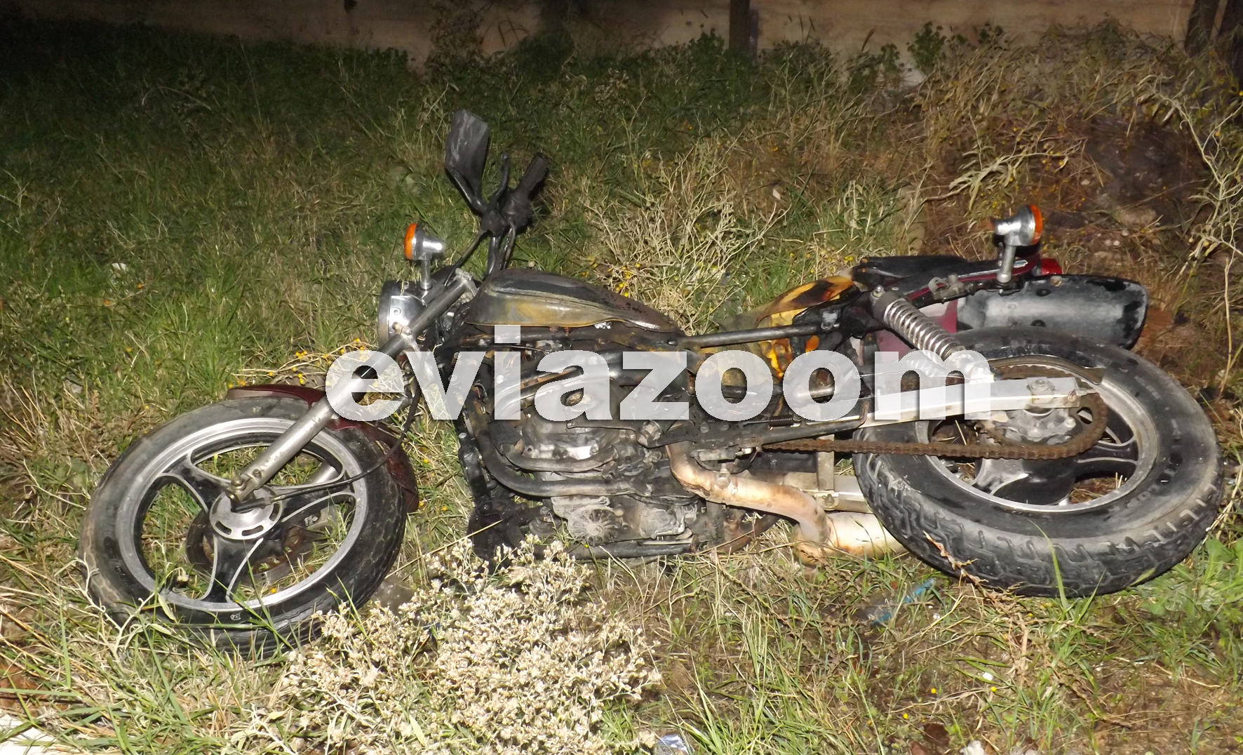 Μηχανή τυλίχτηκε στις φλόγες