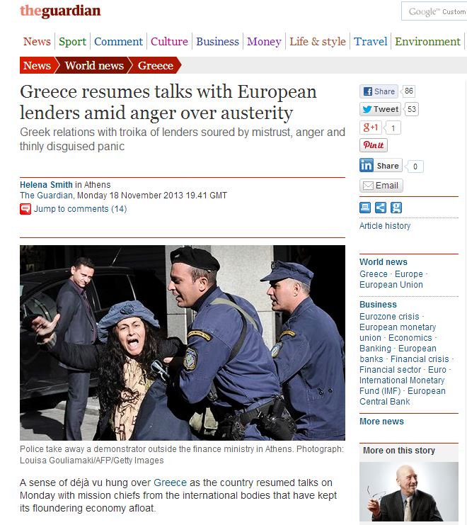 Η Ελένη Λουκά στον Guardian