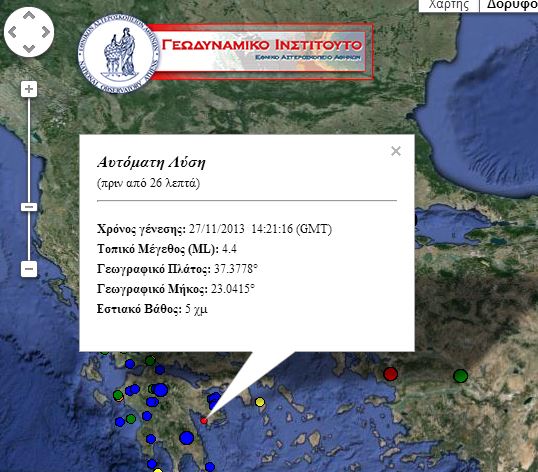 Νέα εκτίμηση του Γεωδυναμικού