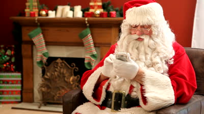 Χριστούγεννα με ένα κινητό στο χέρι