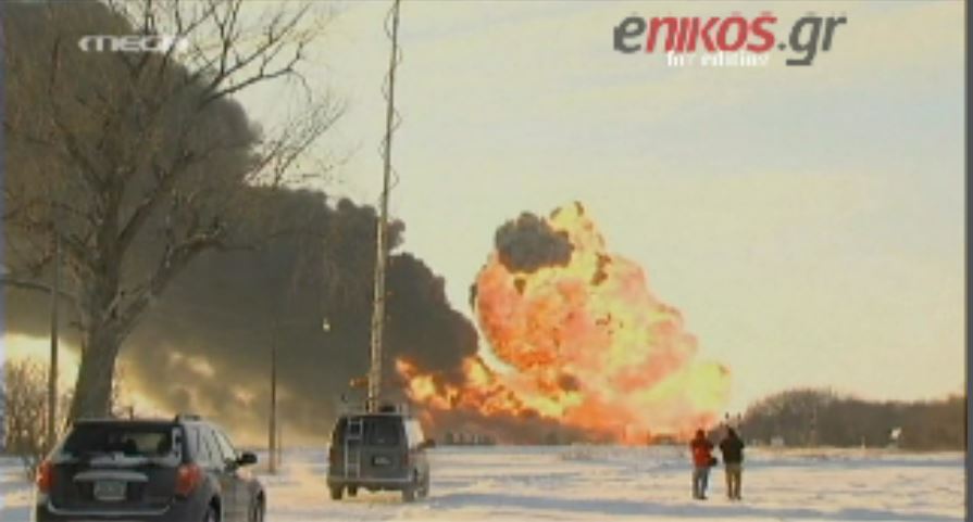 ΒΙΝΤΕΟ-Πύρινη κόλαση από εκτροχιασμό τρένου