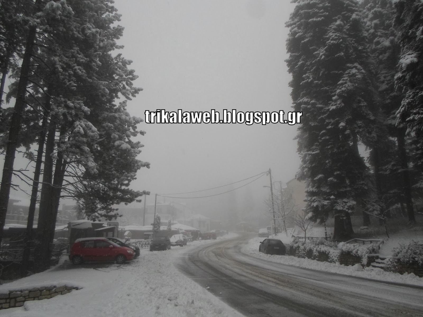 ΒΙΝΤΕΟ-Στα λευκά η Ελάτη Τρικάλων