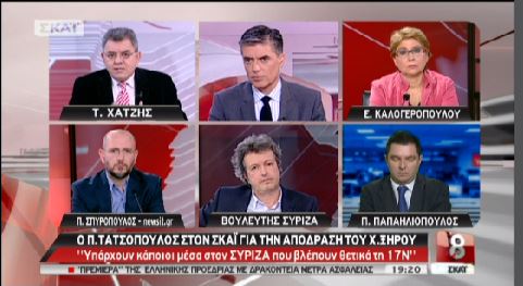Τατσόπουλος:Κάποιοι στον ΣΥΡΙΖΑ βλέπουν με συμπάθεια τη 17Ν
