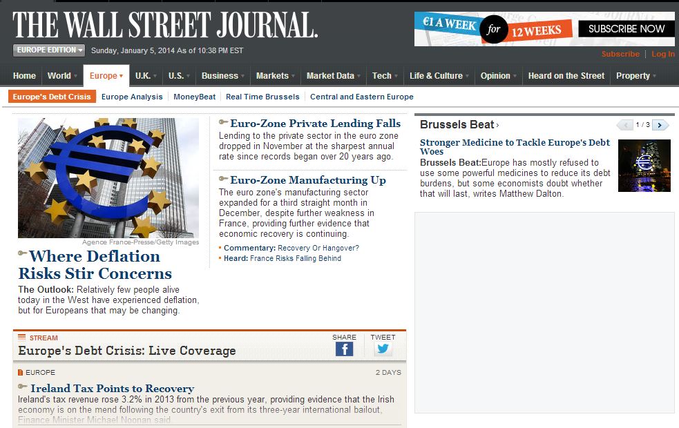 WSJ: Νέες ανατροπές στην Ελλάδα για το 2014