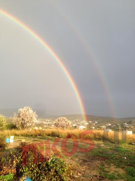 ΦΩΤΟ-Υπέροχο ουράνιο τόξο στο Λαγονήσι