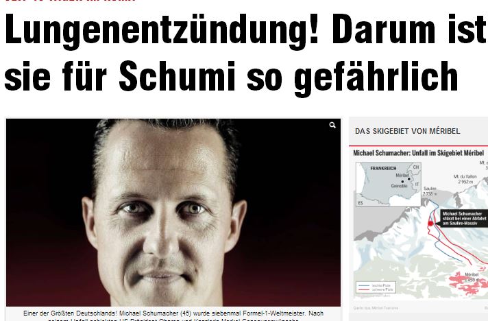 Bild: Ο Σουμάχερ πάσχει από πνευμονία