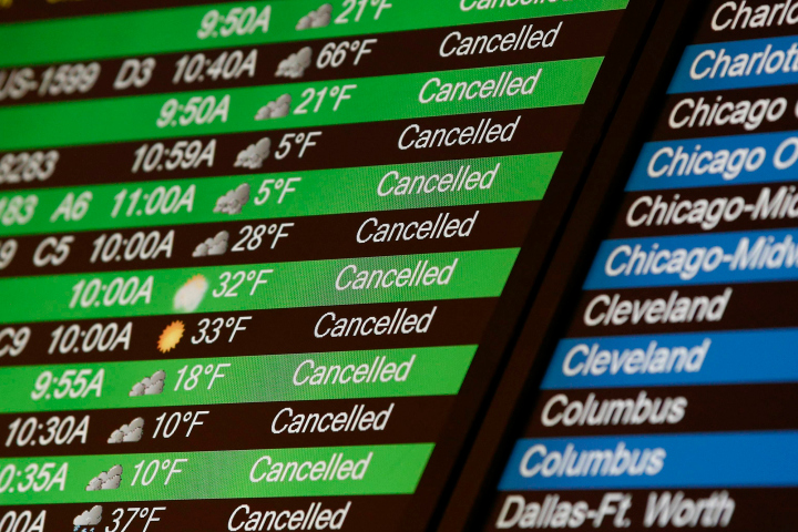 Ρεκόρ ακυρωμένων πτήσεων στις ΗΠΑ