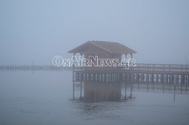 ΦΩΤΟ-Ορατότης μηδέν στο Μεσολόγγι