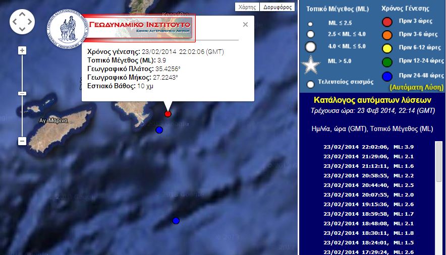 ΤΩΡΑ-Σεισμός 3,9 R στην Κάρπαθο