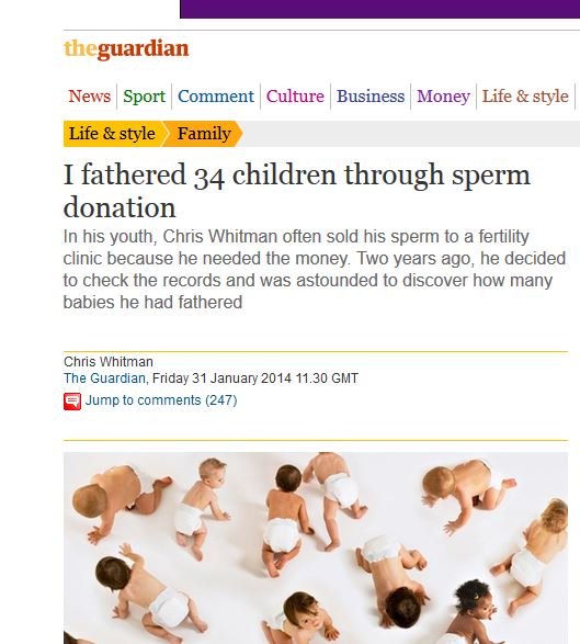 Δότης σπέρματος έχει 34 παιδιά
