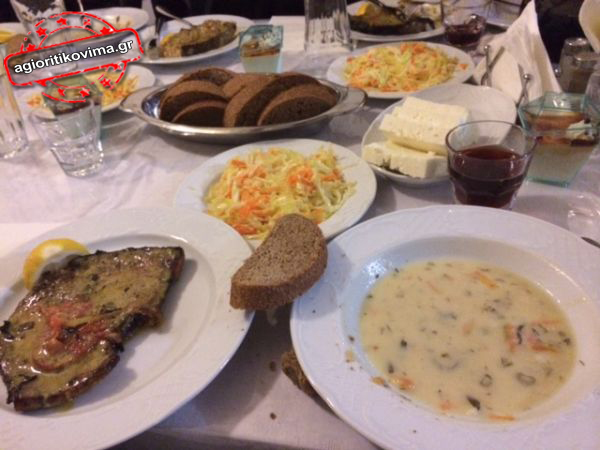 ΦΩΤΟ-Το μενού του Πρωθυπουργού στο Άγιο Όρος