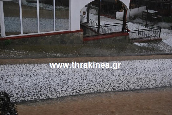 ΒΙΝΤΕΟ-Έντονη χαλαζόπτωση στο Σουφλί