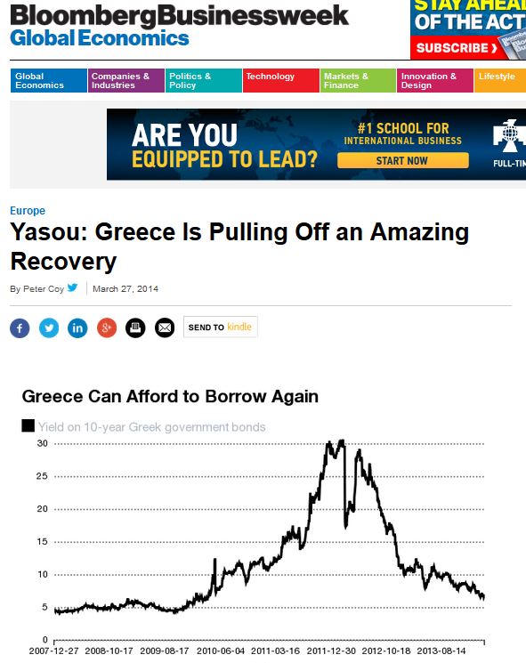 Bloomberg: Γειά σου Ελλάδα!