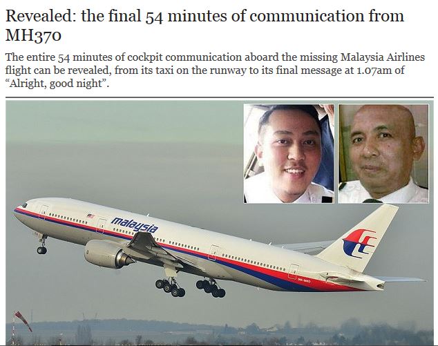 ΦΩΤΟ-Οι διάλογοι μεταξύ πιλότων-ελεγκτών πριν εξαφανιστεί το Boeing