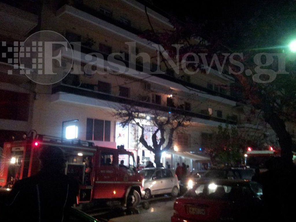 Συναγερμός από φωτιά σε πολυκατοικία στο Ηράκλειο