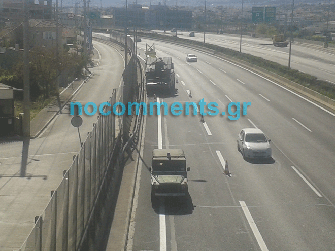 Άρμα ακινητοποιήθηκε στην Εθνική Οδό