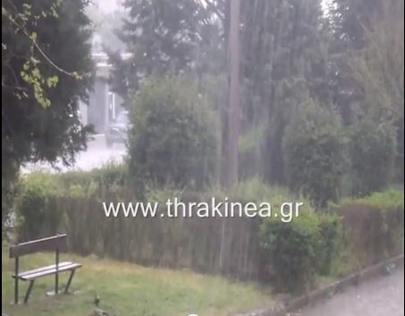 ΒΙΝΤΕΟ-Χαλάζι στην Ορεστιάδα