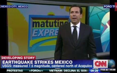 ΒΙΝΤΕΟ-Το τηλεοπτικό πλατό την ώρα του σεισμού στο Μεξικό