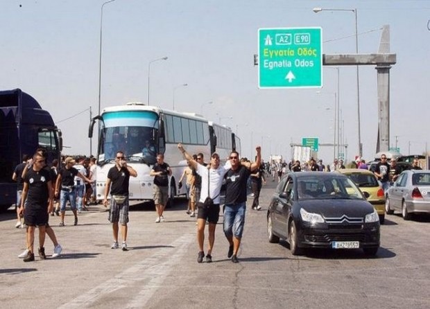 Αγγίζει τα 22 χλμ το κονβόι των ΠΑΟΚτσήδων