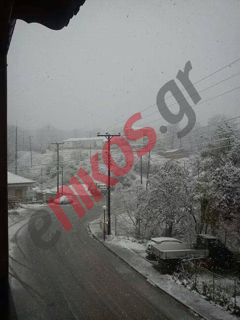 ΦΩΤΟ-Χιόνια στο Λέχοβο Φλώρινας