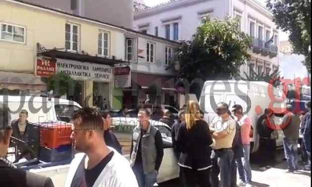 ΒΙΝΤΕΟ-Κλειστό το κέντρο της Πάτρας από παραγωγούς λαϊκών αγορών