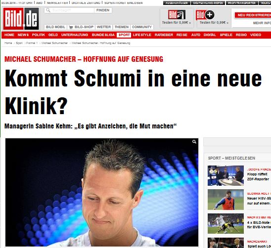 Bild: “Αξιοσημείωτη βελτίωση” παρουσιάζει ο Σουμάχερ