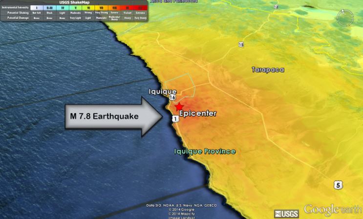 Παλιρροϊκά κύματα στις ακτές της Χιλής