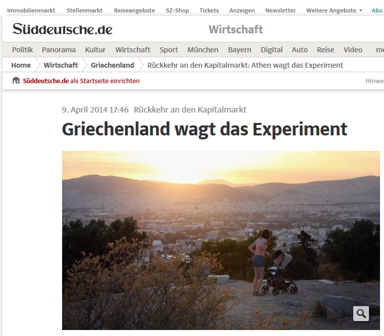 Süddeutsche: Η Ελλάδα αποτολμά το βήμα