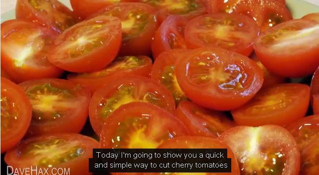 ΒΙΝΤΕΟ-Κόψε τοματίνια με μία κίνηση