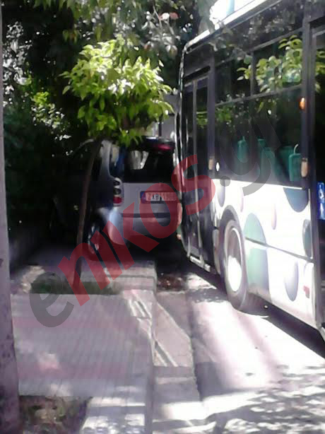 ΦΩΤΟ-Το λεωφορείο της γραμμής 732 χωρίς οδηγό