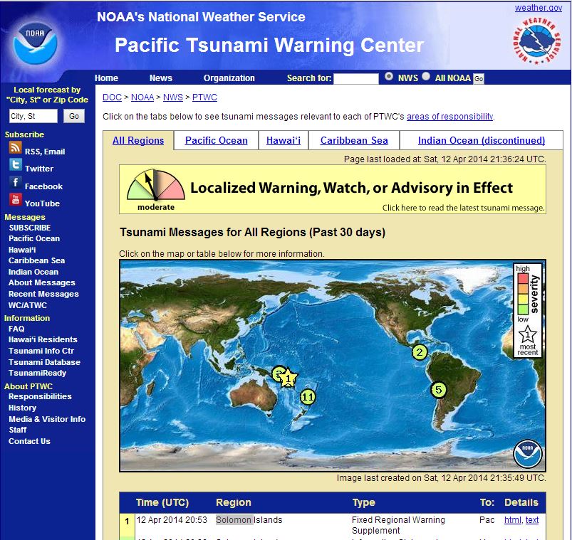 Προειδοποίηση για τσουνάμι στα Νησιά Σολομώντα