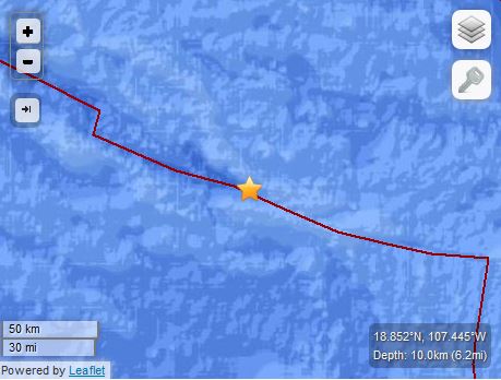 Σεισμός 6,2 R ανοιχτά του Μεξικού