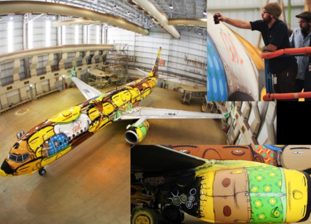 ΦΩΤΟ-Με γκράφιτι το αεροπλάνο της Εθνικής Βραζιλίας