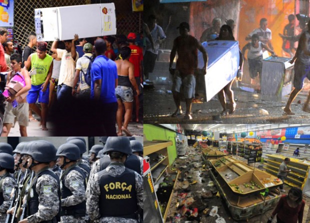 ΦΩΤΟ-Χάος στο Ρεσίφε-Ληστείες, κλοπές και τανκς στους δρόμους