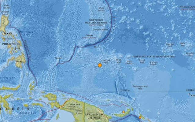 Σεισμός 6,6R ανοικτά του Γκουάμ