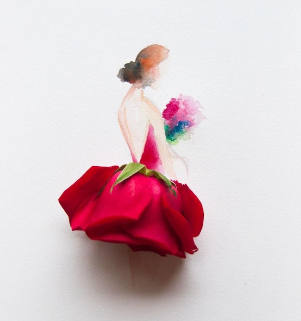 ΦΩΤΟ-“Φόρεσε” στην τέχνη λουλούδια