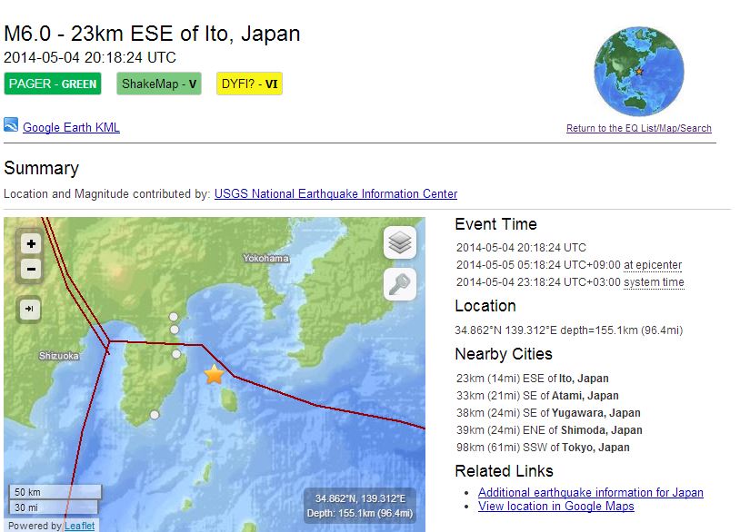 Σεισμός 6,2 Ρίχτερ στην Ιαπωνία