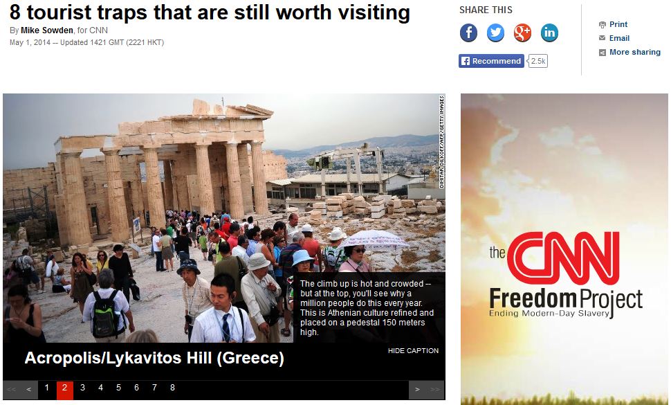 CNN: Η Ακρόπολη ανάμεσα στα 8 παγκόσμια μέρη που πρέπει να πας