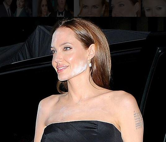 ΦΩΤΟ-«Κάηκε» από την πούδρα η Angelina Jolie