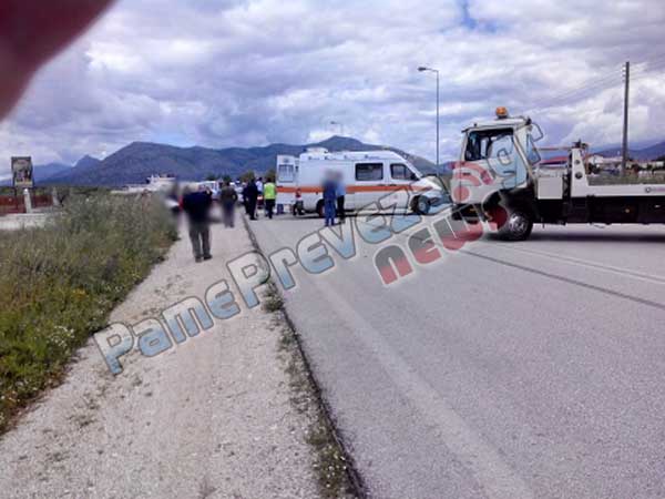 ΦΩΤΟ-Τροχαίο στην Πρέβεζα