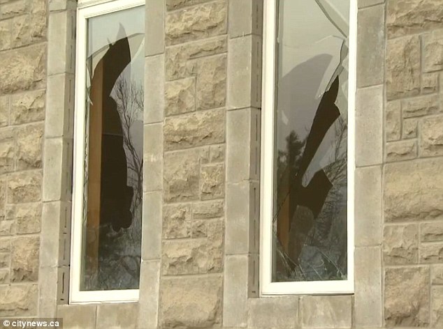 Several windows were broken during the #MansionParty