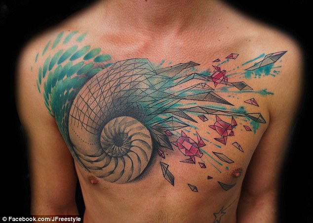 'I prefer to combine various styles, such as geometrical shapes and pointillism, while at the same time mixing realism with abstract,' says Jay