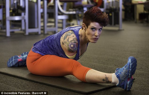 Feelgood factor: Thomas is a single mother-of-two and has been married three times. She says bodybuilding gives her a goal to work towards and makes her feel good about herself