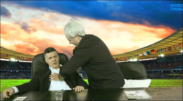 ΒΙΝΤΕΟ-Ο Μπιστικέας δίνει το φιλί της ζωής στον Γεωργούντζο Μητσικώστα