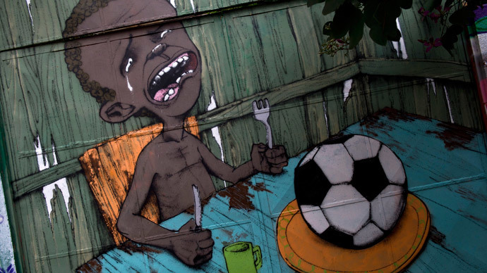 ΦΩΤΟ-«Αντιμουντιαλικά» γκράφιτι στη Βραζιλία
