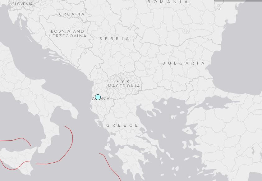 Ισχυρή σεισμική δόνηση κοντά στα Τίρανα